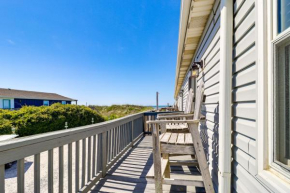 Oak Island Condo with Ocean View Steps to Beach!